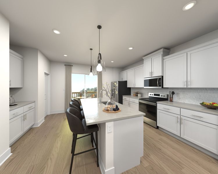 Furnished interior view inside a new home in Greystone - Highland Townhomes, Smyrna (Image 3).