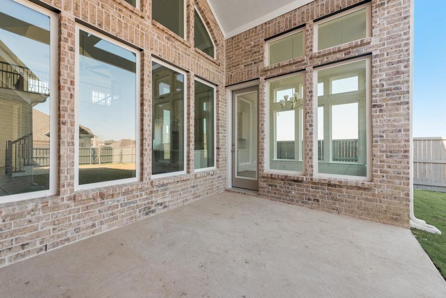 Exterior details and patio area of a home in Goodland in Prairie Ridge, Midlothian (Image 3). Exterior details and patio area of a home in Goodland in Prairie Ridge, Midlothian (Image 3).