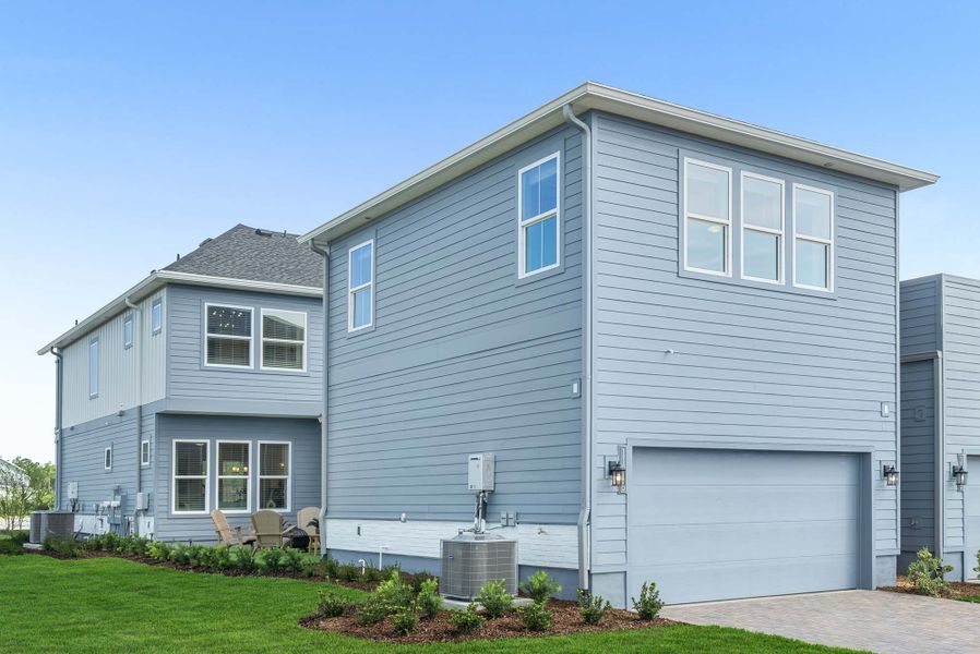 Representative exterior details of a home built from the The Francesca by David Weekley Homes in Seven Pines 24' Rear Entry Townhomes, Jacksonville (Image 4).