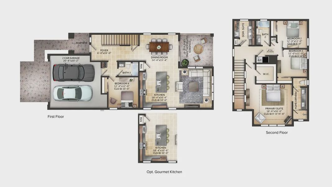 2D floor plan layout for the Harbor Isle II by Jones Homes USA in Reserve at Twin Lakes, St. Cloud, FL (Image 2). 2D floor plan layout for the Harbor Isle II by Jones Homes USA in Reserve at Twin Lakes, St. Cloud, FL (Image 2).