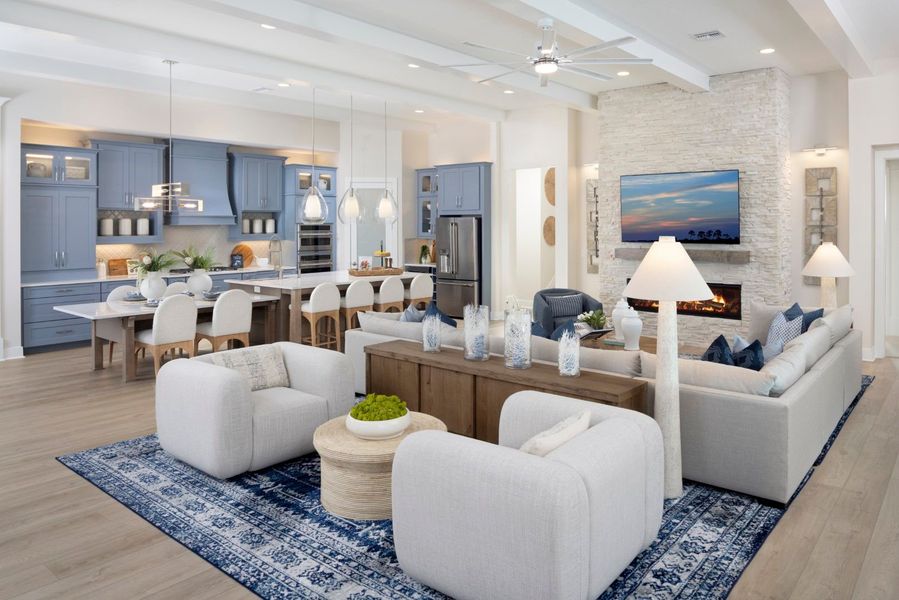Representative furnished interior of a home built from the Key West II by Homes by WestBay in Crosswind Ranch, Parrish (Image 3).
