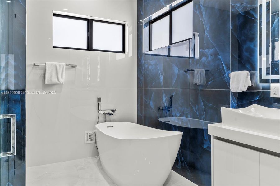 Furnished interior view inside a new home in , Miami (Image 29).