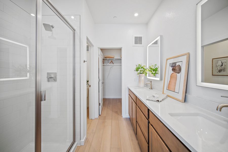 Furnished interior view inside a new home in Lyric at RidgeGate Condos, Lone Tree (Image 26).