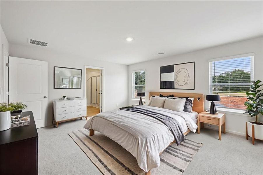 Furnished interior view inside a new home in Westmont Preserve, Powder Springs (Image 8).