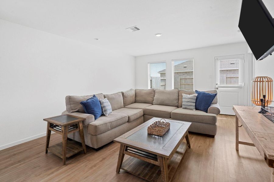 Furnished interior view inside a new home in Emberly: Watermill Collection, Beasley (Image 13). Furnished interior view inside a new home in Emberly: Watermill Collection, Beasley (Image 13).