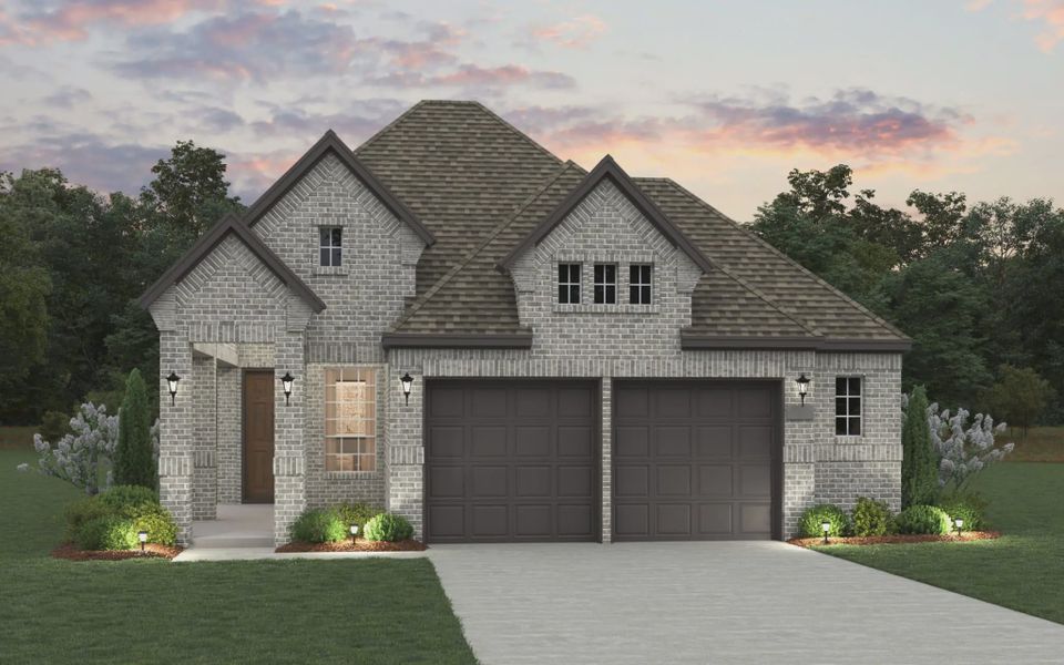 Representative exterior photo of a completed home built from the Tucson by Chesmar Homes in Heartland 40's, Heartland, TX (Image 11).