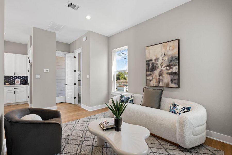 Furnished interior view inside a new home in , Houston (Image 36).
