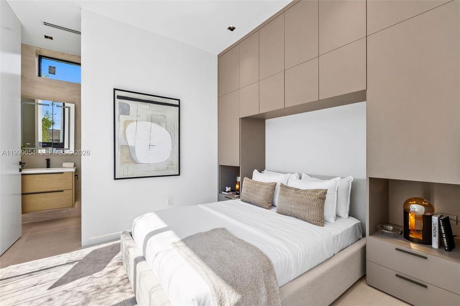 Furnished interior view inside a new home in , Miami Beach (Image 18). Furnished interior view inside a new home in , Miami Beach (Image 18).