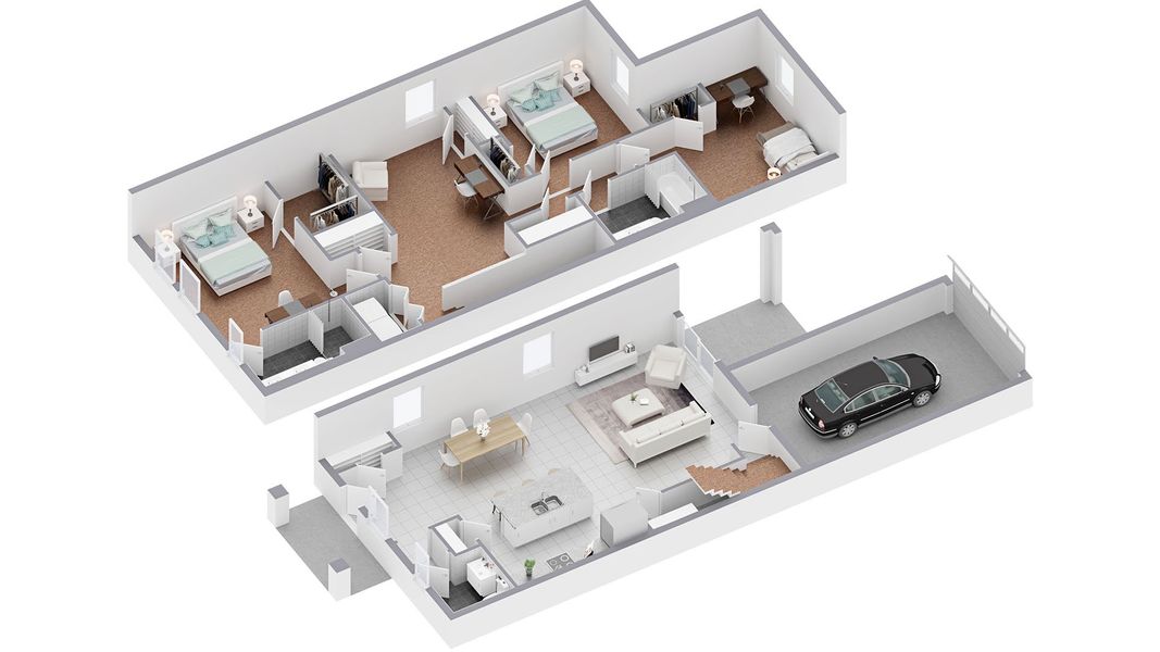 2D floor plan layout of this home in Windrose, Apopka, FL (Image 5).
