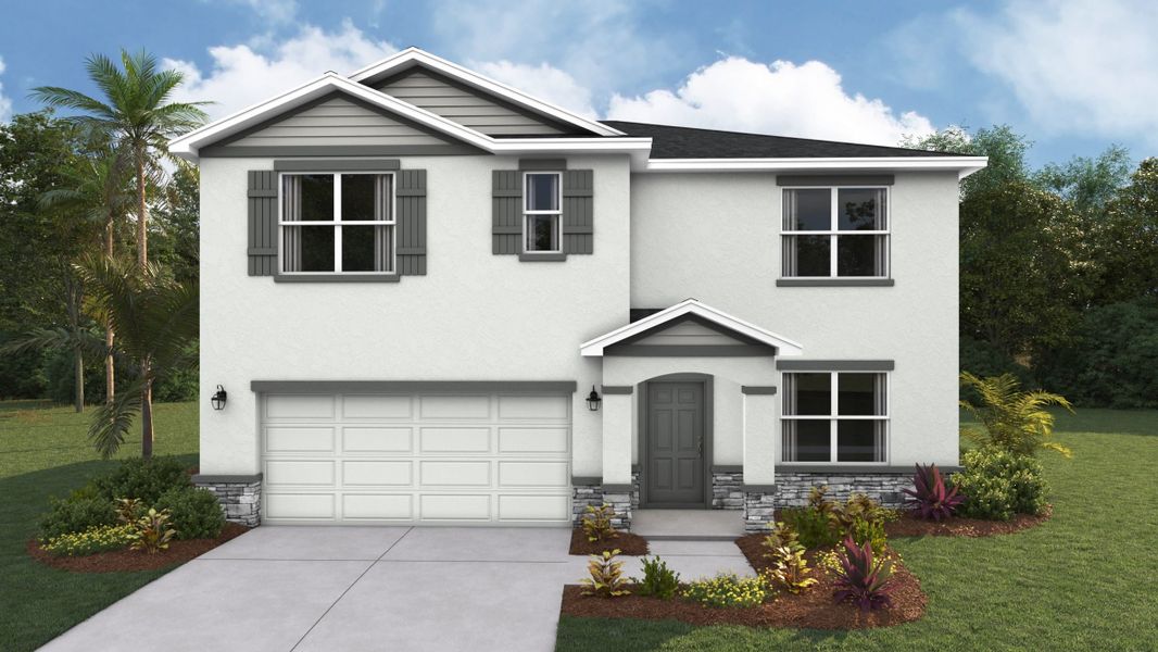 Representative exterior photo of a completed home built from the Hayden Modern by D.R. Horton in Star Farms at Lakewood Ranch, Bradenton, FL (Image 20).