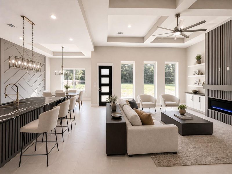 Furnished interior view inside a new home in , Dayton (Image 31).