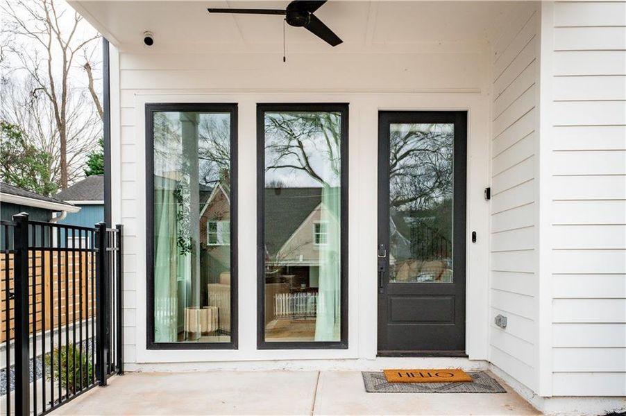 Exterior details and patio area of a home in , Atlanta (Image 3). Exterior details and patio area of a home in , Atlanta (Image 3).