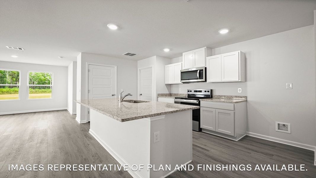 Representative furnished interior of a home built from the ASPEN by D.R. Horton in Morford, Jackson (Image 7).