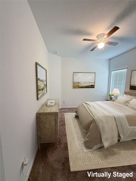 A restful bedroom offers comfort and a tranquil ambiance for peaceful repose.