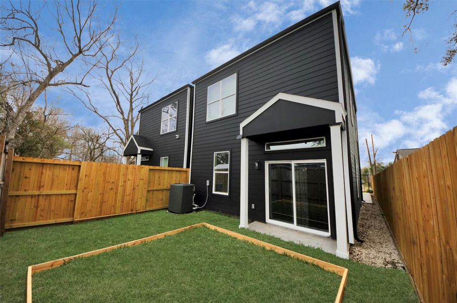 Exterior details and patio area of a home in , Houston (Image 2). Exterior details and patio area of a home in , Houston (Image 2).