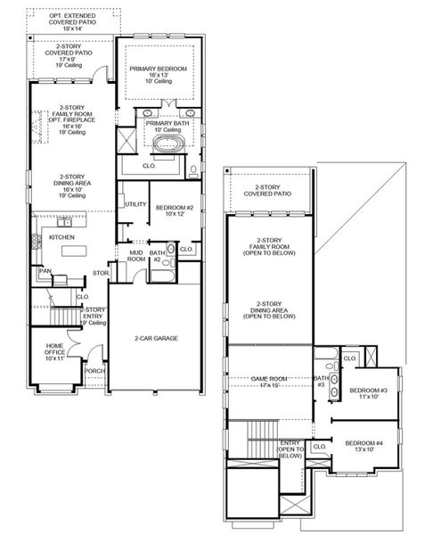 2D floor plan layout of this home in Harvest Green, Richmond, TX (Image 4).