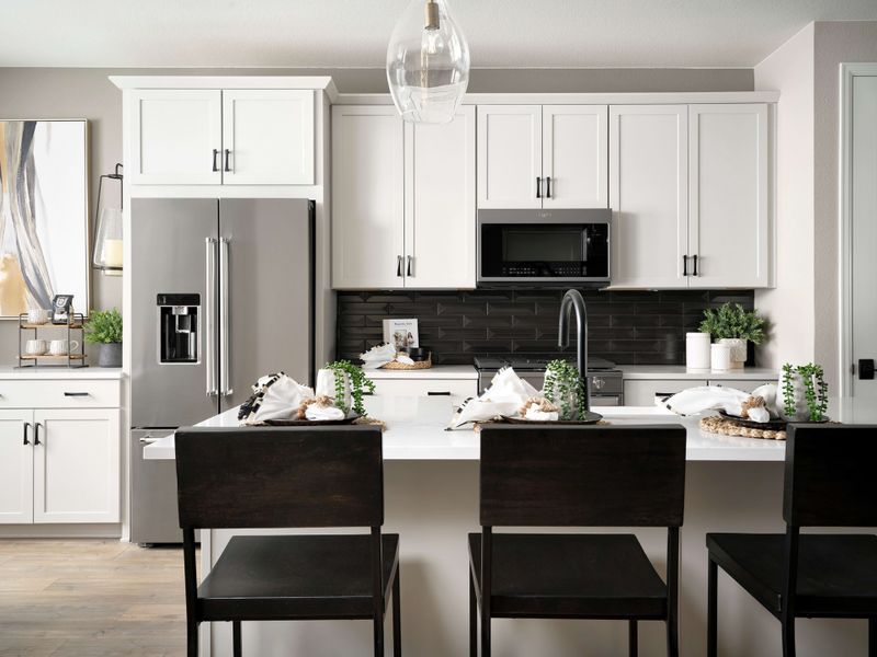 Representative furnished interior of a home built from the M by Tri Pointe Homes in Candelas Townhomes, Arvada (Image 16).