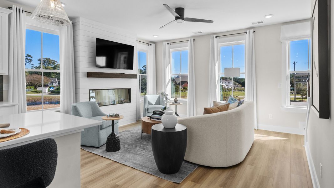 Furnished interior view inside a new home in Park Circle Townhomes, North Charleston (Image 6).