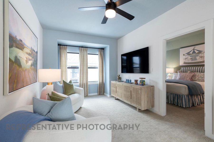 Furnished interior view inside a new home in 6 Creeks at Waterridge, Kyle (Image 24). Furnished interior view inside a new home in 6 Creeks at Waterridge, Kyle (Image 24).