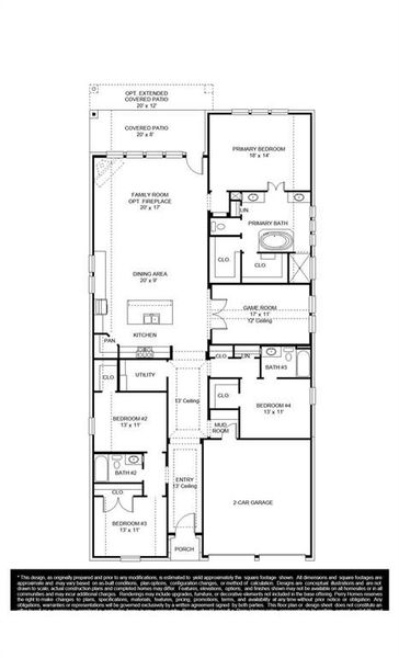 2D floor plan layout of this home in Sweetgrass, Haslet, TX (Image 2).