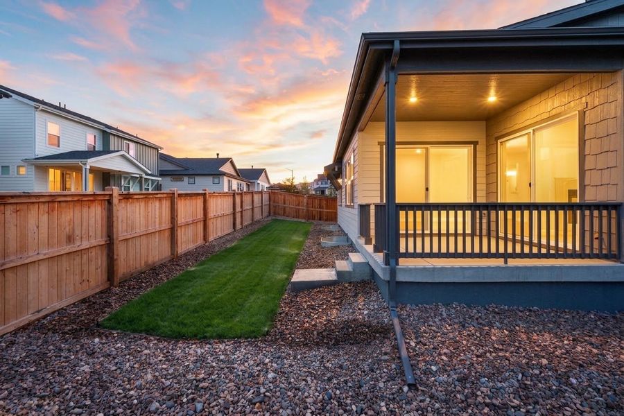 Exterior details and patio area of a home in Trailstone, Arvada (Image 2). Exterior details and patio area of a home in Trailstone, Arvada (Image 2).
