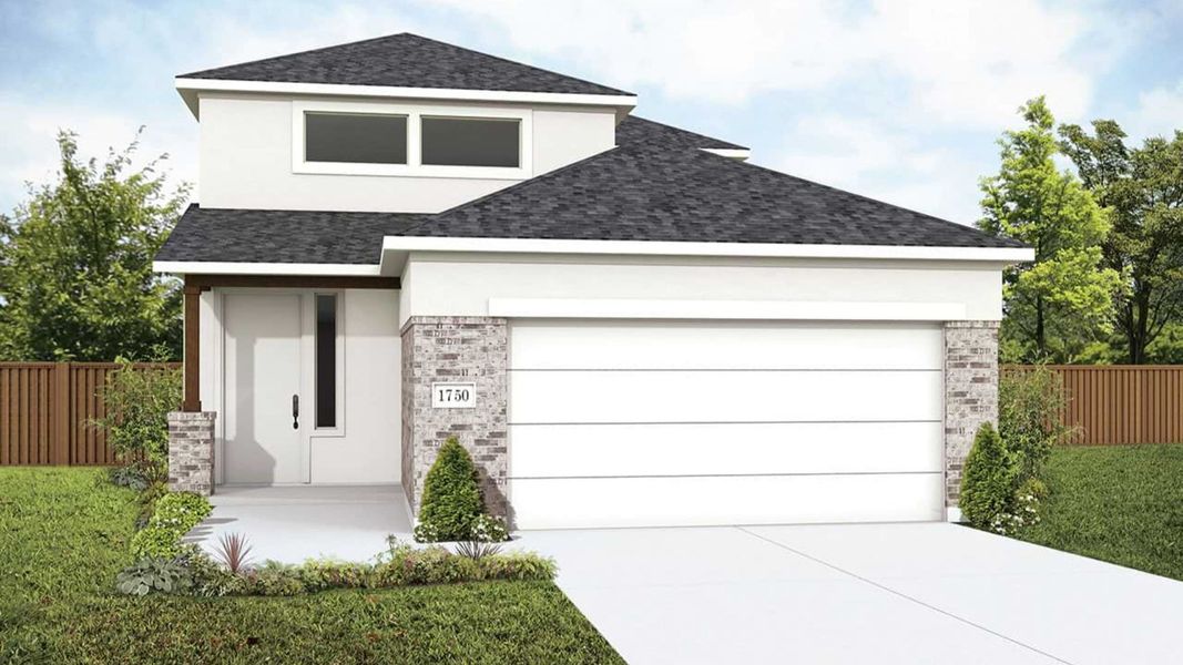 Representative exterior photo of a completed home built from the Latitude by DRB Homes in Westridge Journey, McKinney, TX (Image 5).