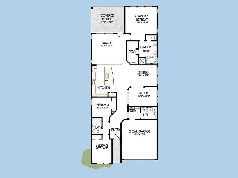 2D floor plan layout for the The Columbus by David Weekley Homes in Walden Creek – Reserve Collection, Montgomery, TX (Image 5). 2D floor plan layout for the The Columbus by David Weekley Homes in Walden Creek – Reserve Collection, Montgomery, TX (Image 5).