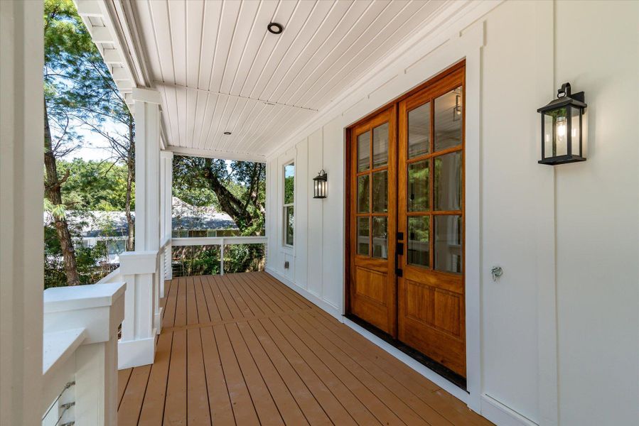 Exterior details and patio area of a home in , Charleston (Image 37).