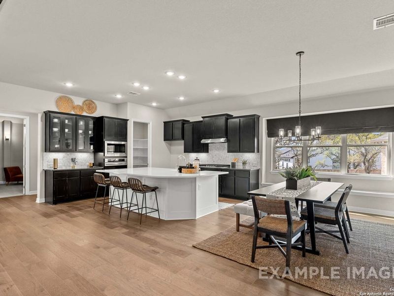 Furnished interior view inside a new home in Potranco Oaks, Castroville (Image 13).