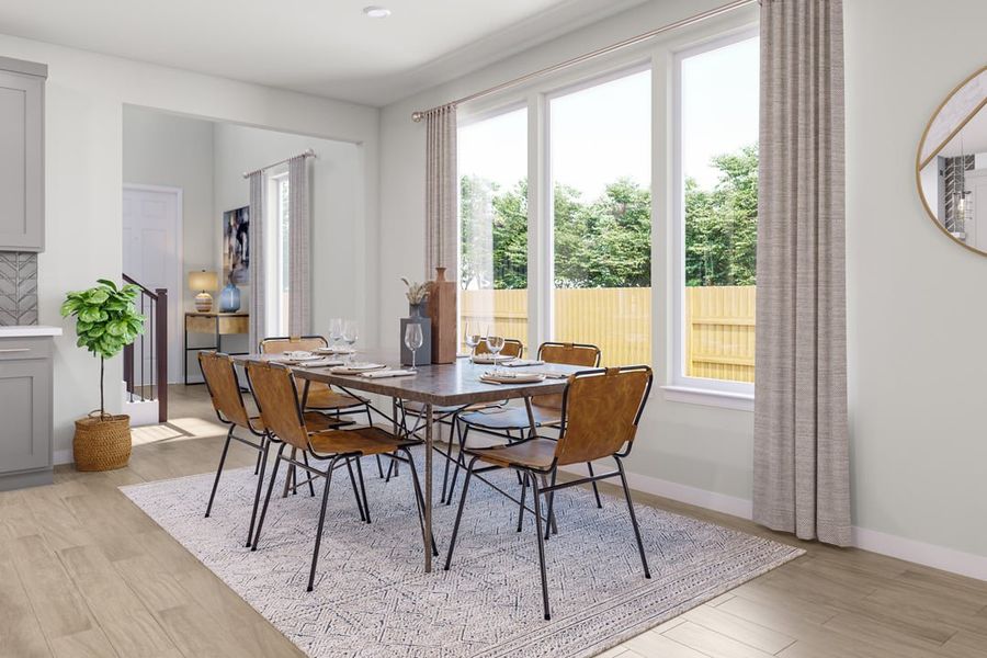 Representative furnished interior of a home built from the Fieldstone by Tri Pointe Homes in Terrace Collection at Heritage, Dripping Springs (Image 9).