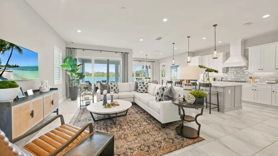 Furnished interior view inside a new home in Palm Grove, Lakewood Ranch (Image 3). Furnished interior view inside a new home in Palm Grove, Lakewood Ranch (Image 3).