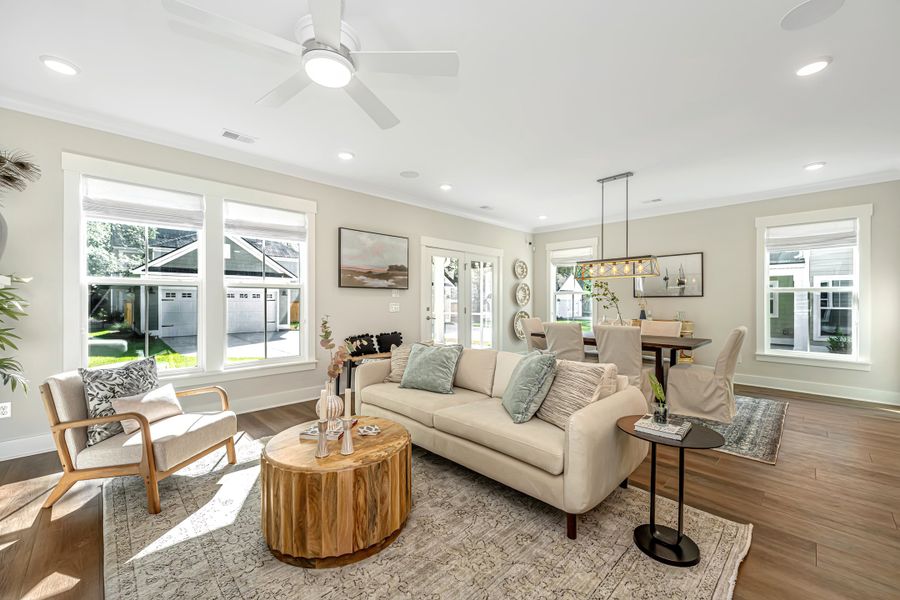 Representative furnished interior of a home built from the Jasmine by Center Park Homes in Pineland Village, Summerville (Image 10).