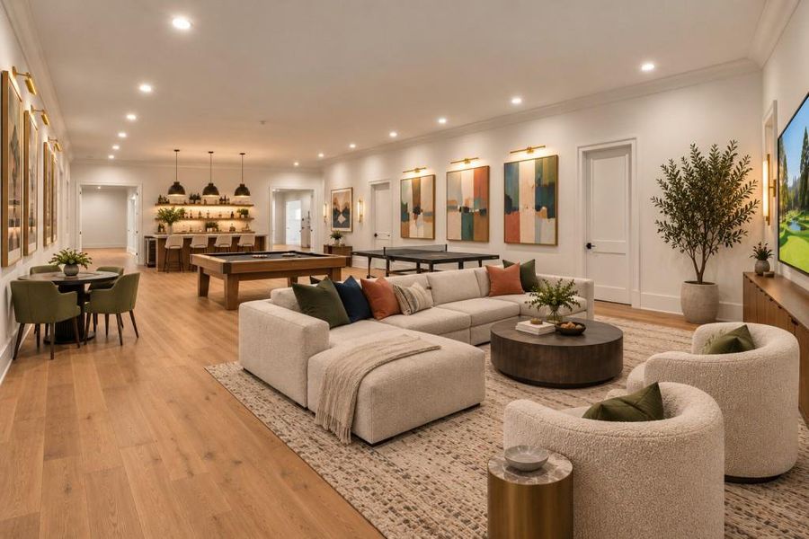 Furnished interior view inside a new home in , Atlanta (Image 49).