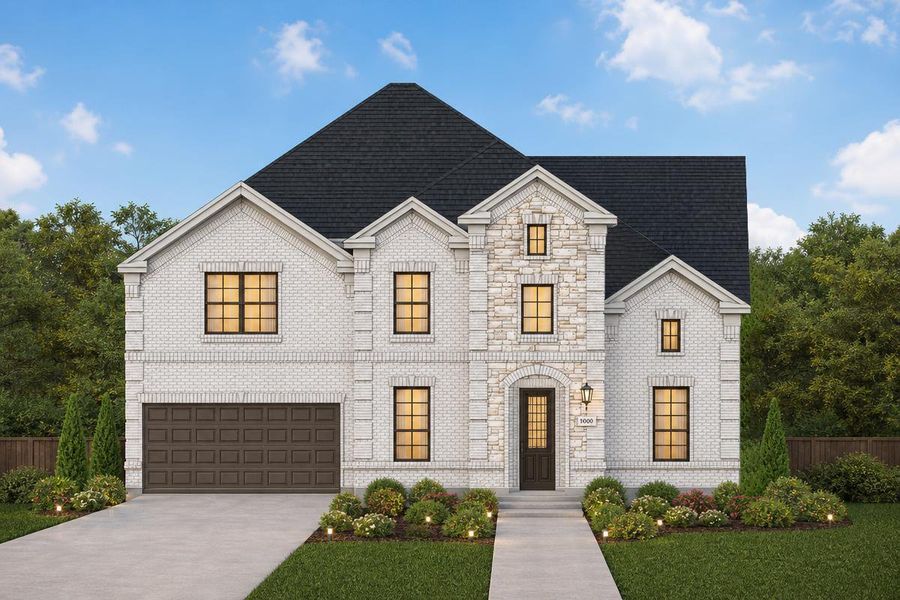 Representative exterior photo of a completed home built from the Grand Prestige by Grand Homes in Providence Cove, McKinney, TX (Image 23).