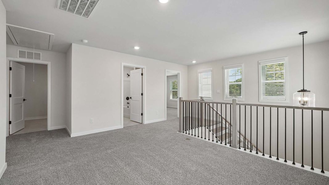 Representative unfurnished interior of a home built from the Alec by D.R. Horton in Oak Grove Hill, Huntersville (Image 34). Representative unfurnished interior of a home built from the Alec by D.R. Horton in Oak Grove Hill, Huntersville (Image 34).