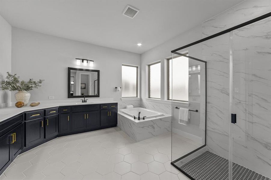 Furnished interior view inside a new home in South Pointe Manor Series, Mansfield (Image 6). Furnished interior view inside a new home in South Pointe Manor Series, Mansfield (Image 6).