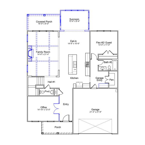 2D floor plan layout of this home in Hendrix Farms, Lexington, SC (Image 2). 2D floor plan layout of this home in Hendrix Farms, Lexington, SC (Image 2).