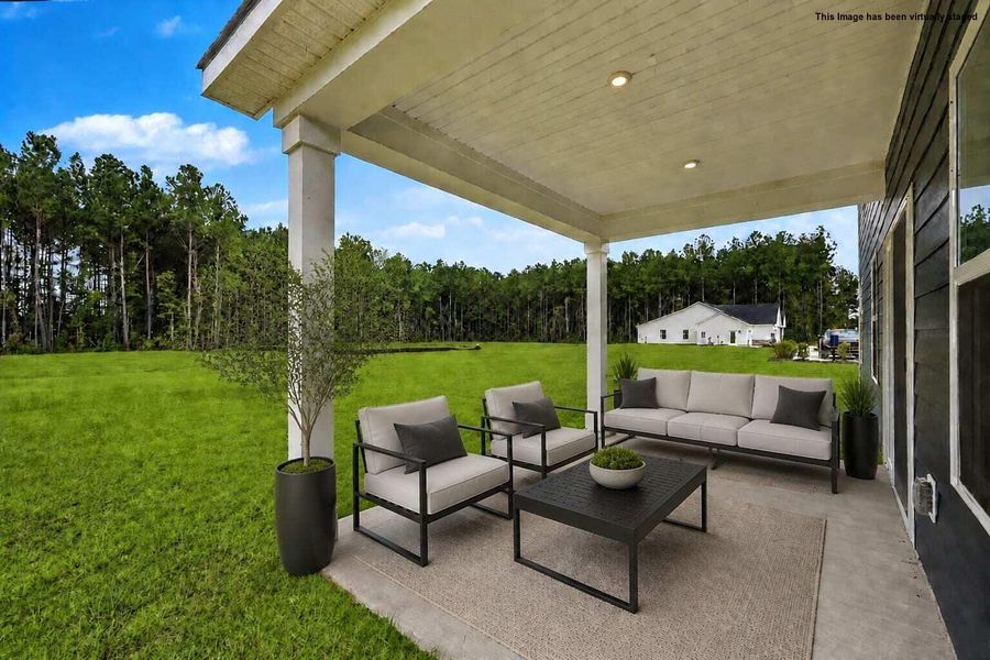 Exterior details and patio area of a home in , Ridgeville (Image 32). Exterior details and patio area of a home in , Ridgeville (Image 32).