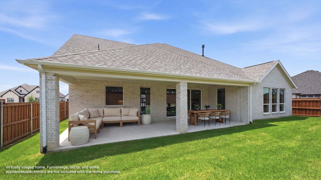 Exterior details and patio area of a home in Terraces, Rockwall (Image 2). Exterior details and patio area of a home in Terraces, Rockwall (Image 2).