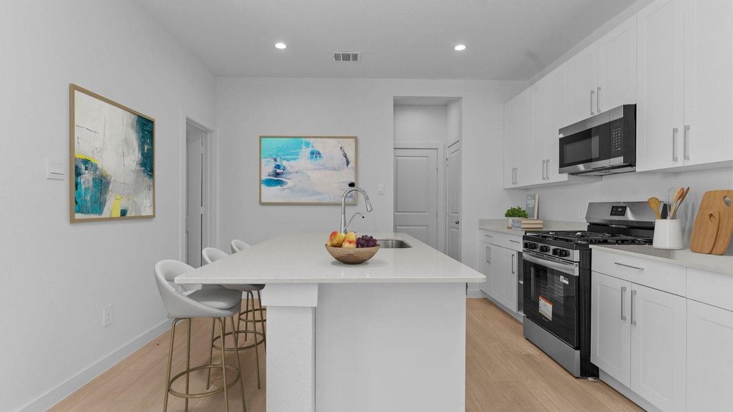 *Elevations, exterior/ interior colors, options, available upgrades that require an additional charge, and standard features will vary in each community and subject change without notice. Call for details.