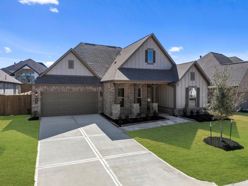 Front exterior of a new home in Chambers Creek, Willis, TX, highlighting curb appeal (Image 21).