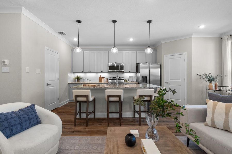 Representative furnished interior of a home built from the The Cooper by Rosehaven Homes in Magnolia Village, San Antonio (Image 4). Representative furnished interior of a home built from the The Cooper by Rosehaven Homes in Magnolia Village, San Antonio (Image 4).