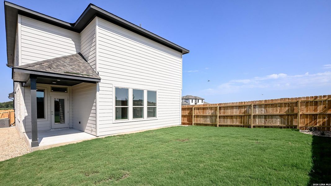 Exterior details and patio area of a home in Legacy at Lake Dunlap, New Braunfels (Image 3).