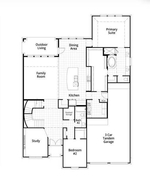2D floor plan layout for the 220 by Highland Homes in Grange, Katy, TX (Image 20). 2D floor plan layout for the 220 by Highland Homes in Grange, Katy, TX (Image 20).