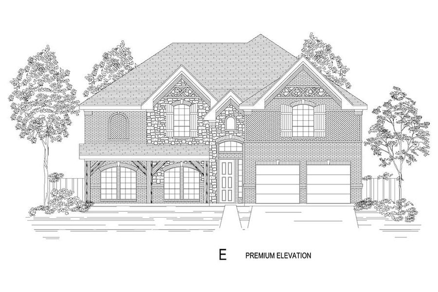 Representative rendering of the exterior for the Brentwood 3F (w/Media) by First Texas Homes (Image 13). Representative rendering of the exterior for the Brentwood 3F (w/Media) by First Texas Homes (Image 13).