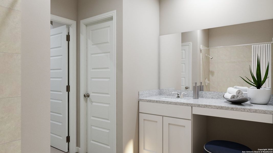 Furnished interior view inside a new home in Cinco Lakes, San Antonio (Image 14). Furnished interior view inside a new home in Cinco Lakes, San Antonio (Image 14).