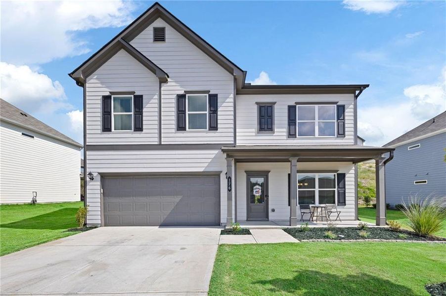 Front exterior of a new home in , Dallas, GA, highlighting curb appeal (Image 23).