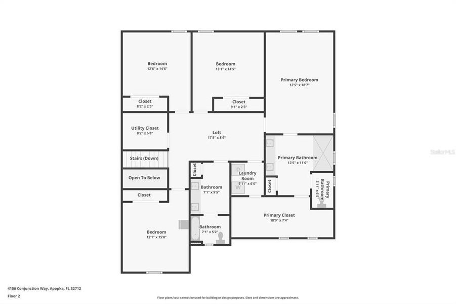 2D floor plan layout of this home in , Apopka, FL (Image 6).