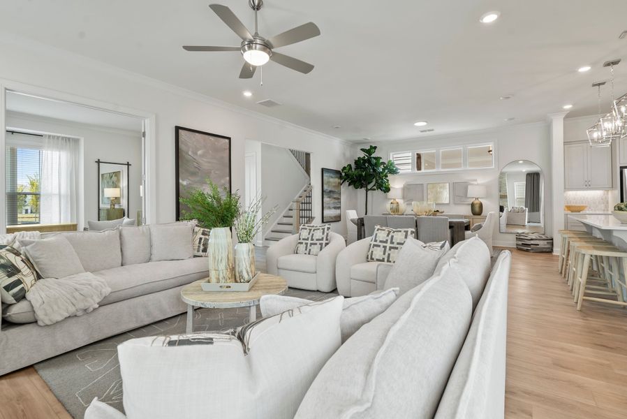 Representative furnished interior of a home built from the The Hickory by The Providence Group in Promenade at Sawnee Village, Cumming (Image 11).
