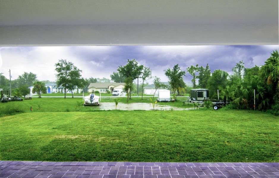 Back View- Backyard patio